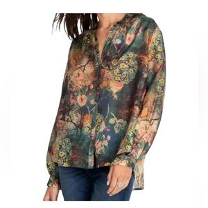 Johnny Was Traviata Leda Button Down Blouse Size XL